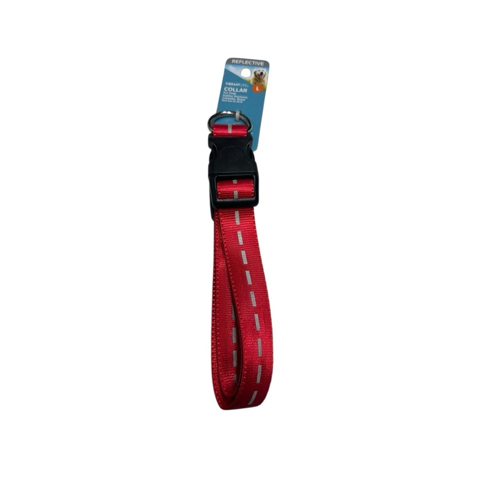VIBRANT‎ LIFE dog collar SIZE LARGE neck size 15-26 in 50-90 lb reflective